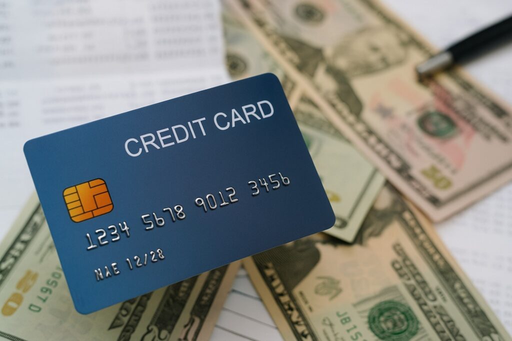 credit card debt visual concept