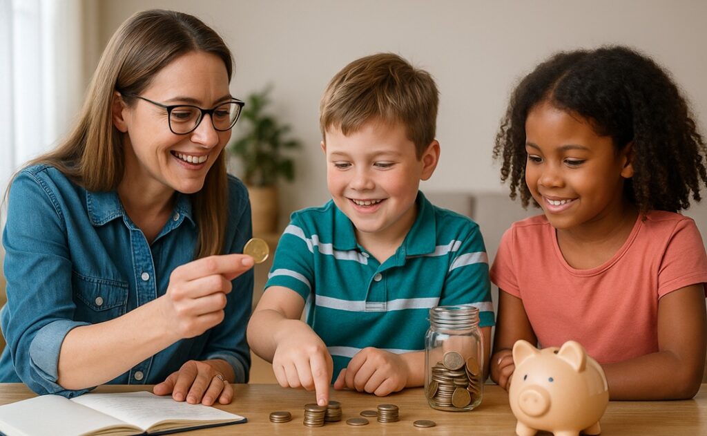 financial education for children - kids learning about money