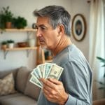 U.S. consumer reviewing a Capital One lawsuit summons and credit card statements at home.