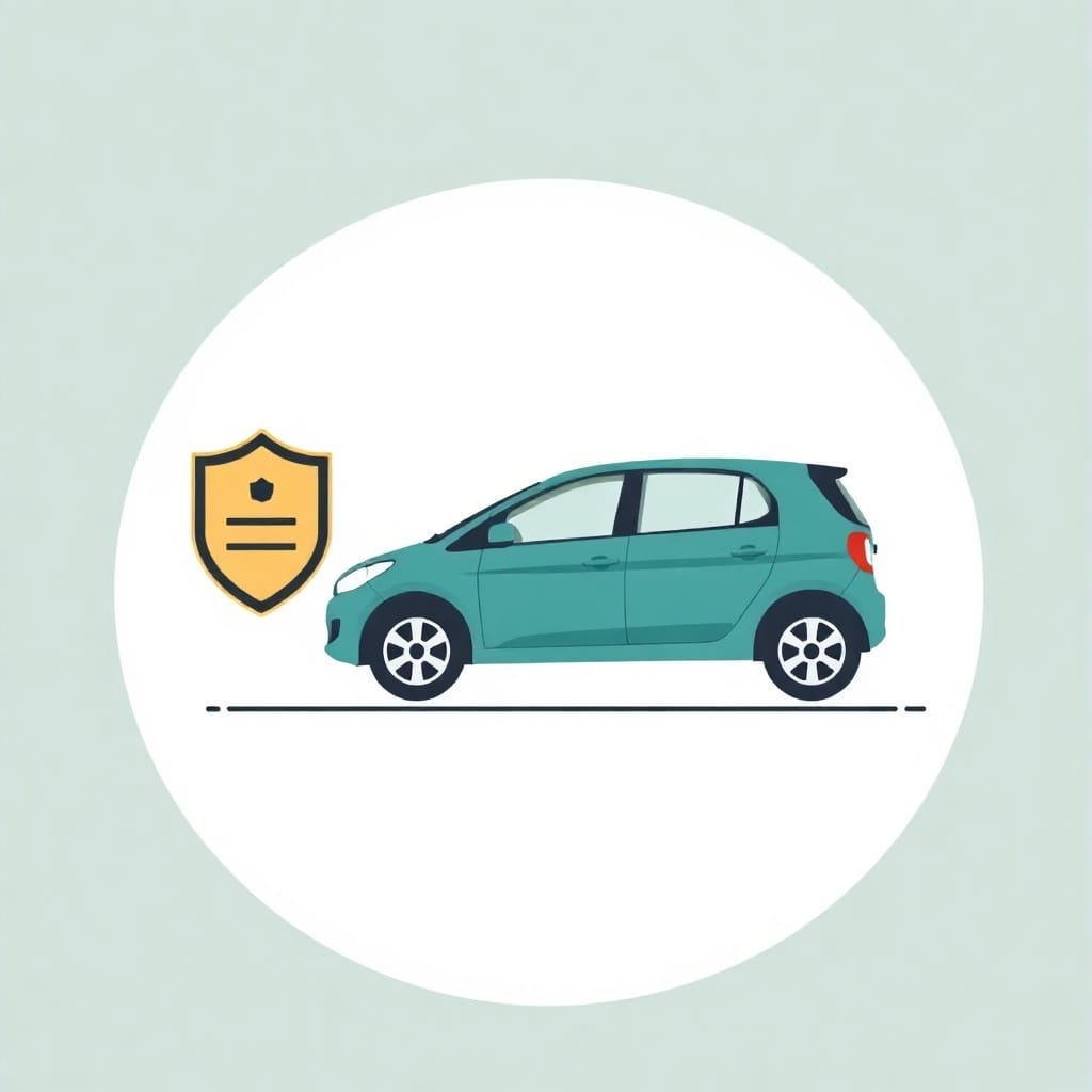 Compact car and policy shield illustrate how much auto insurance coverage do I need.