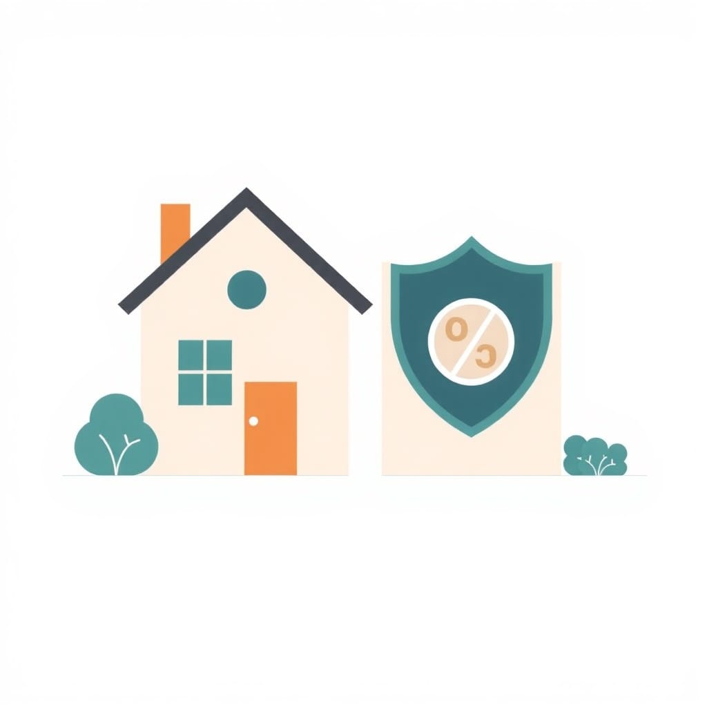 House and shield illustrating how much homeowners insurance do I need and deductible choices.