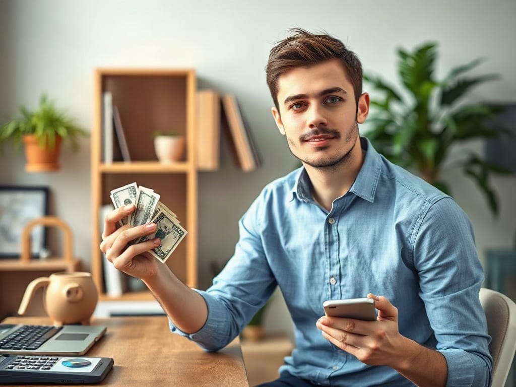 Homebuyer reviewing a property valuation report with a mortgage lender at a kitchen table.