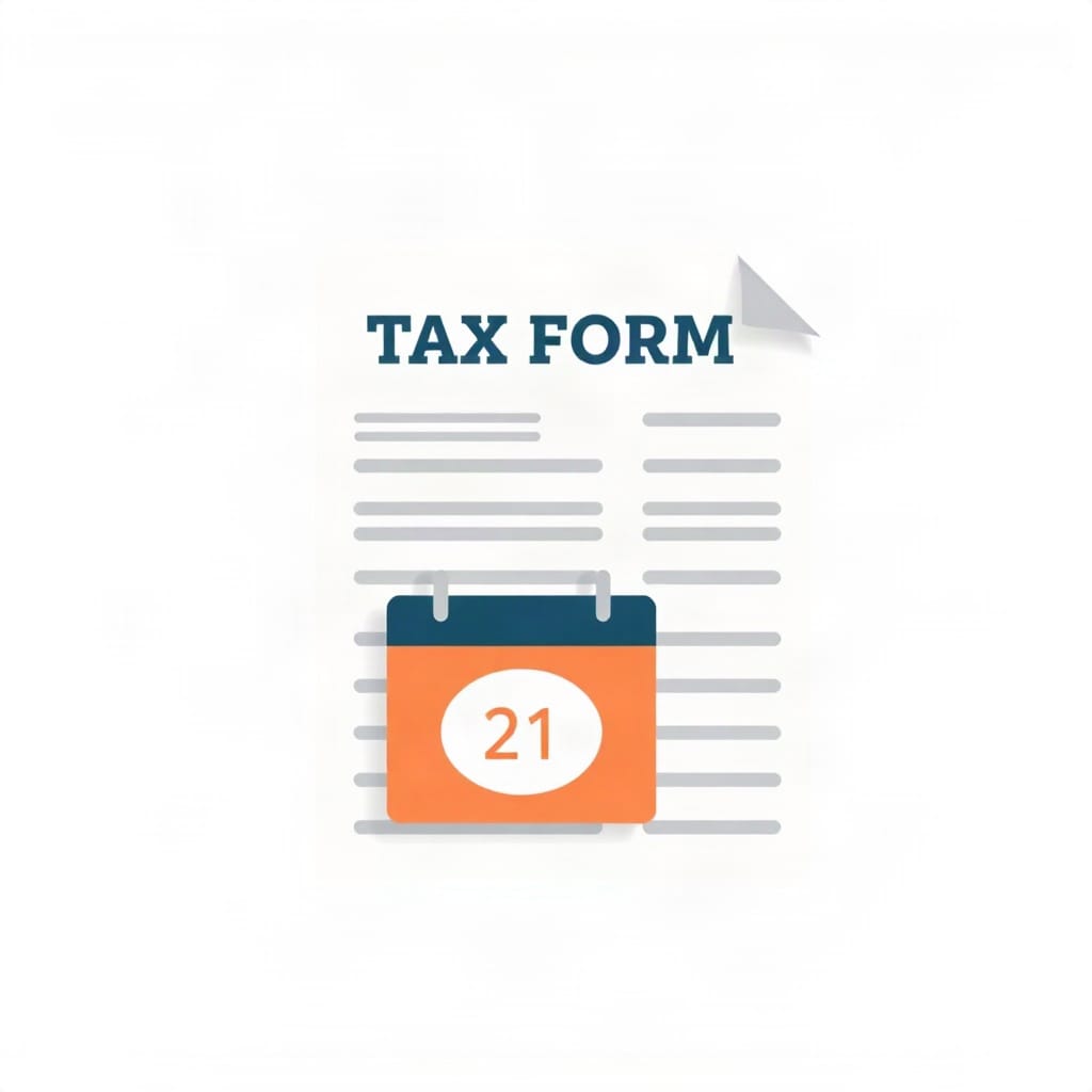 Tax form and calendar illustrate how to file a tax extension before the deadline.